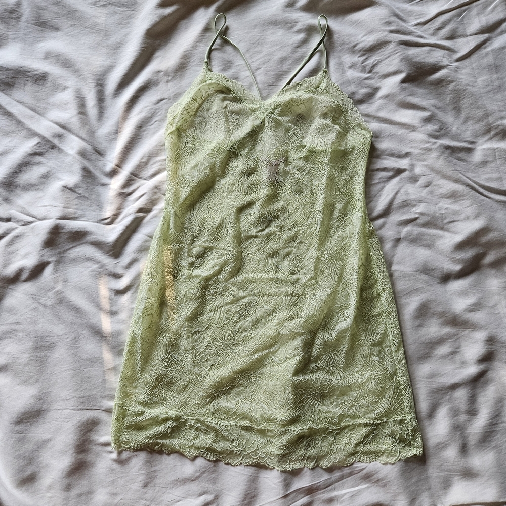 Victoria's Secret Mint Lace Chemise